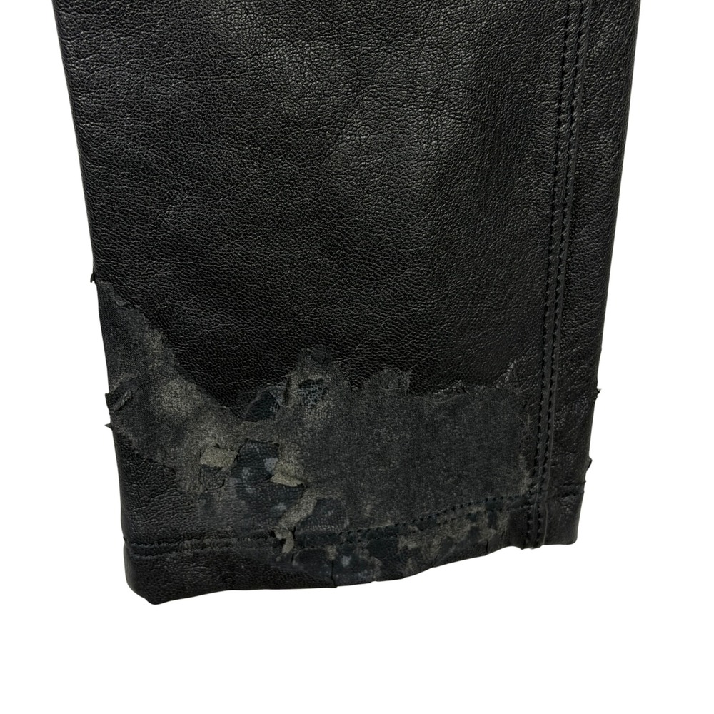 Vylette Black Faux Leather High Rise Ponte Leggings Women's Medium Seam Detail - Picture 5 of 9